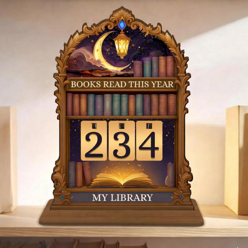 7'' Books Read This Year Counter Book Lovers Gifts for Women Readers, Books I Have Read This Year Sign, Bookworm Gift, Reading Accessories Gift for Reading Club, Reading Tracker Sign for Book Lovers