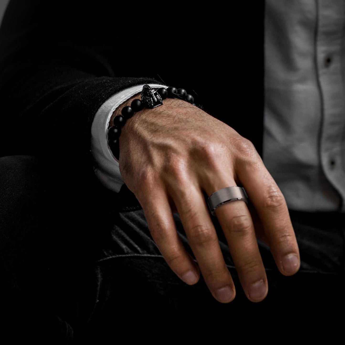 King Will 10mm Tungsten Wedding Band for Men - Gunmetal, Comfort Fit, Size 13