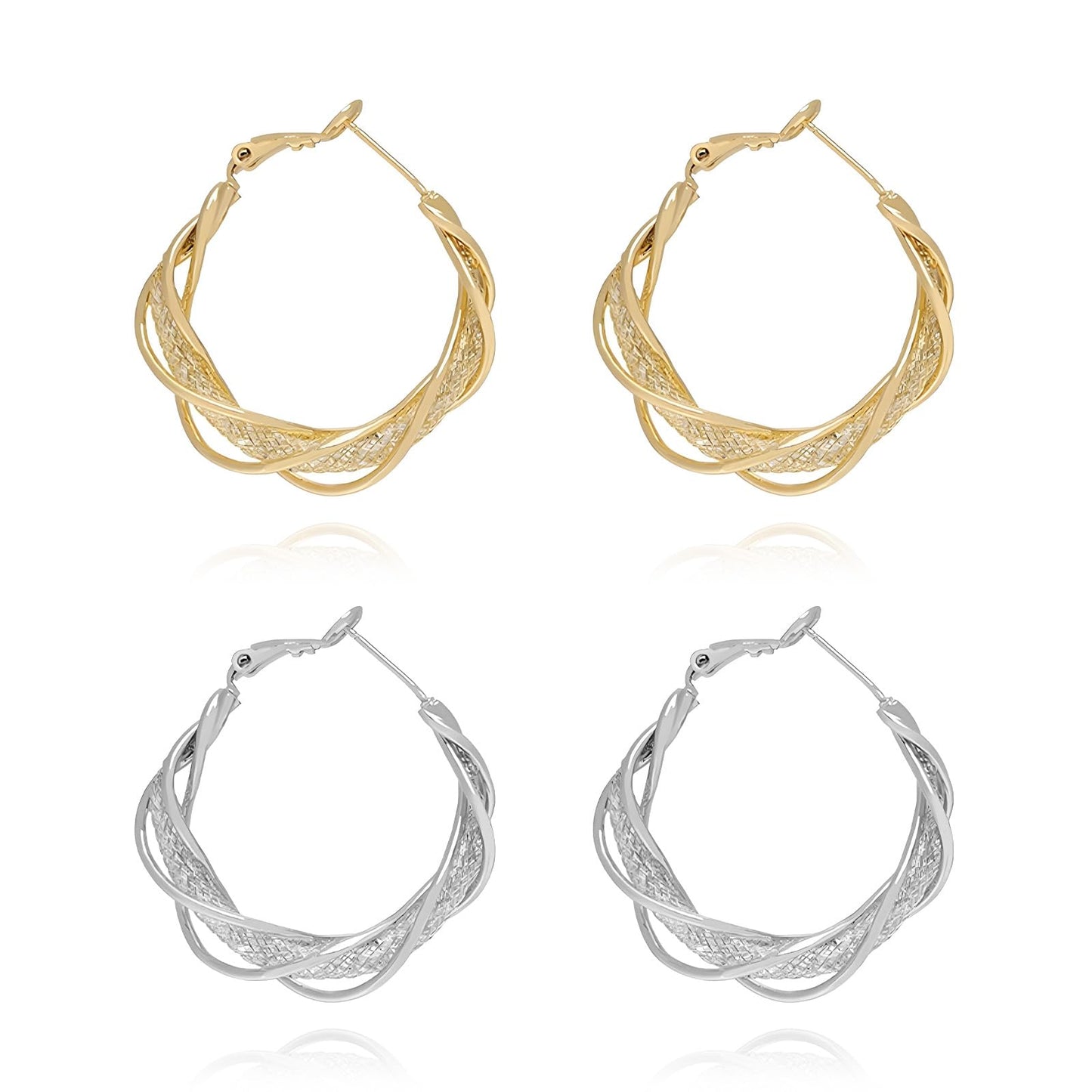 Lymphatic Earrings for Women Silver Zircon Hoop Huggie Earrings Dainty Fashion Jewelry Gifts