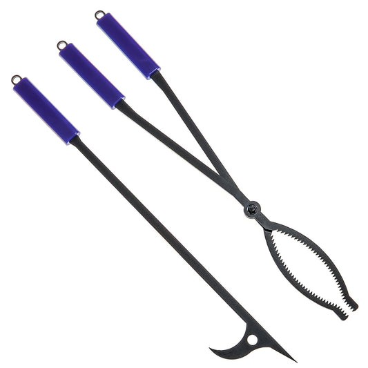 CKLT 28" Firewood Tongs Log Grabber for Thick Logs Outdoor Indoor Camfire Firepit Bonfire Fireplace Tongs Heavy Duty Wrought Rustproof Safely Moves Firewood