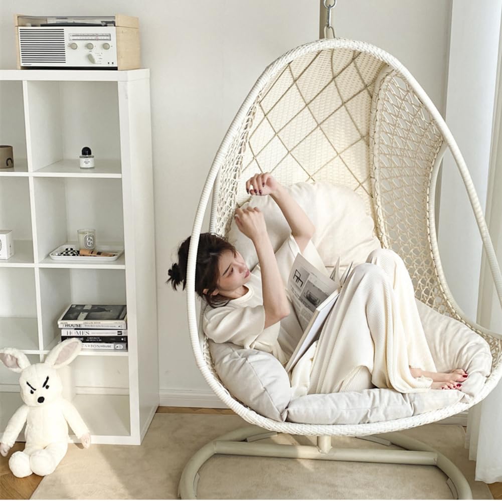 Gujuja Swing Egg Chair Cushion Hanging Basket Chair Pads Thickened Hammock Chair Seat Cushion for Outdoor Patio Garden Hanging Basket Chair Seat