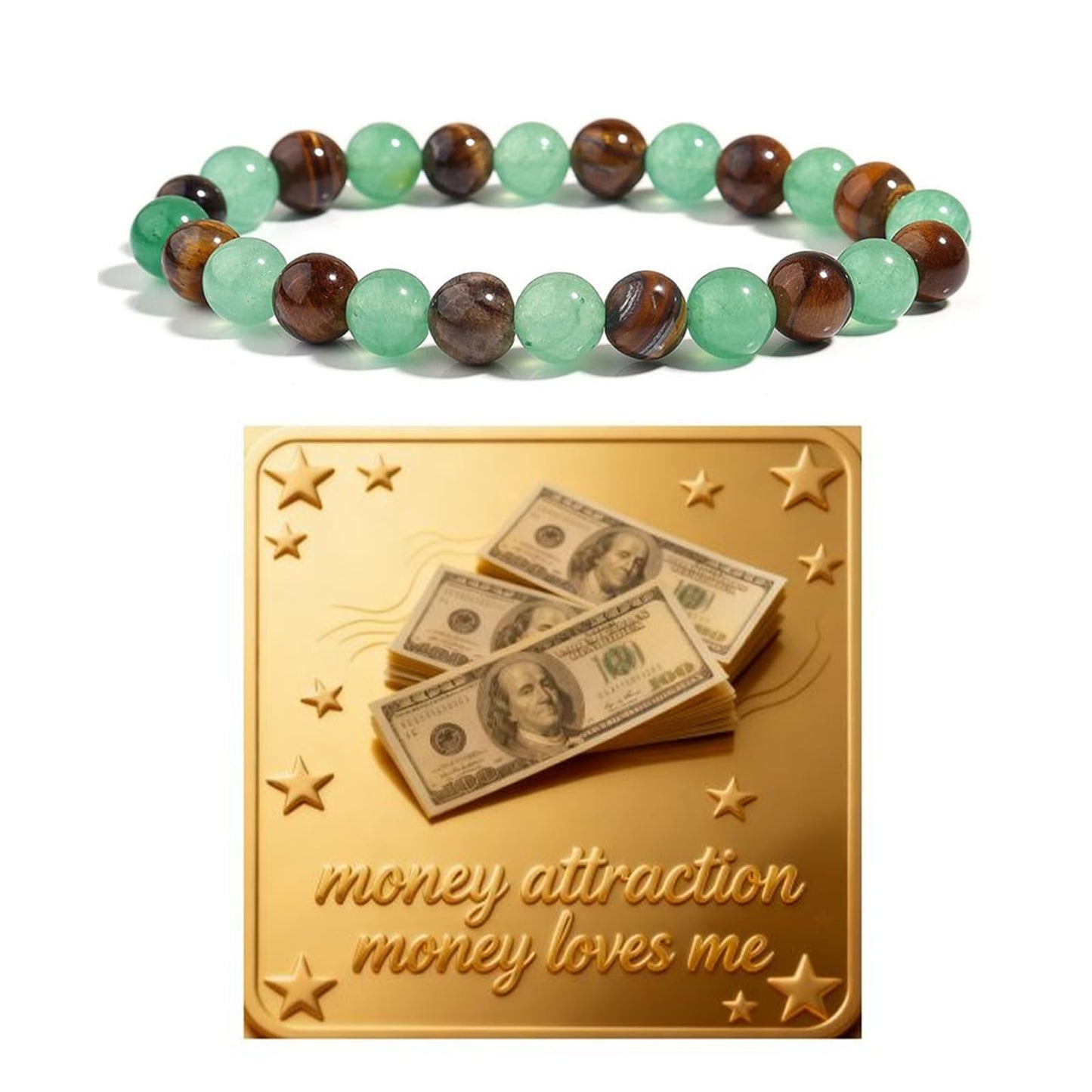 72ore Crystal Money Bracelets Wealth for Women Jade Bracelet Feng Shui Luck Protection Spiritual Birthday Gifts for Women Friends