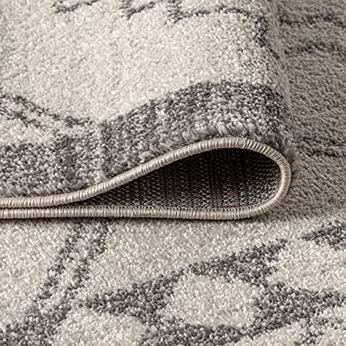 JONATHAN Y Amir Moroccan Beni Souk Cream/Gray Indoor Area Rug, 8x10, Bohemian, Scandinavian, Easy-Cleaning for Living Room, Bedroom, Kitchen, Pet Friendly, Non-Shedding (MOH200B-8)
