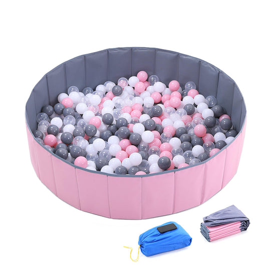 4 Feet Ball Pit for Kids/Baby Play Yard/Playpen/Fence, Folding Portable, No Need to Inflate, More Than 12 Sq.ft Play Space, Two Colors