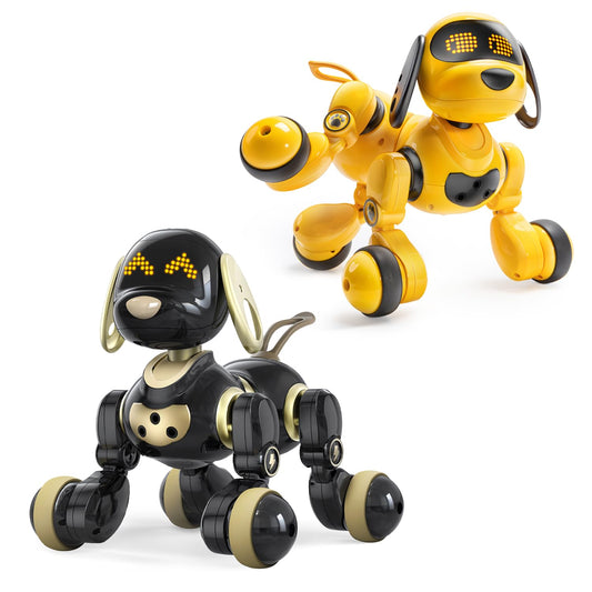 Ruko 18011 Robot Dog Toy, Smart Interactive Puppy with 30+ LED Faces, Remote & Gesture Control, Programmable Electronic Pet for Kids Ages 3–8