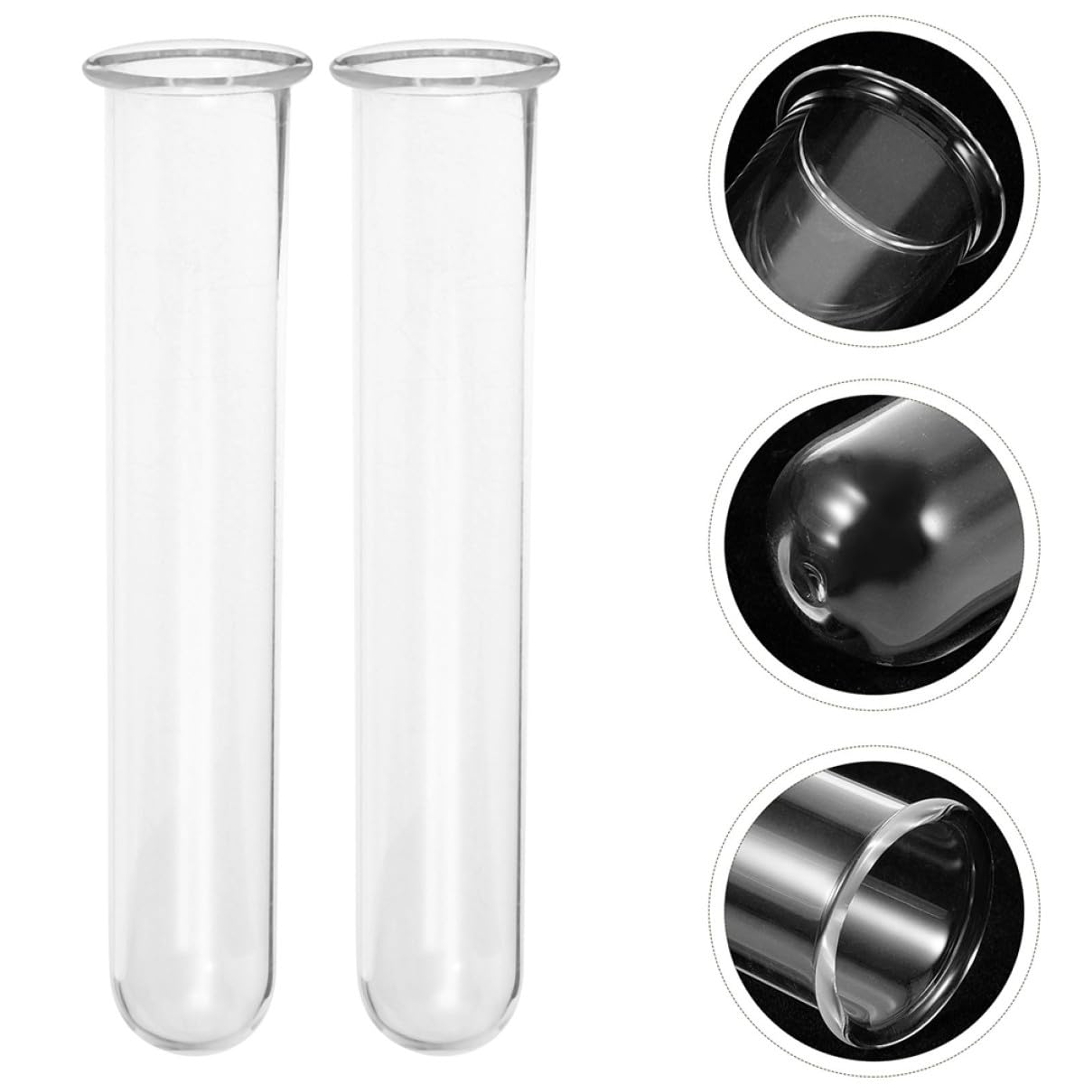 HEANUJJ 4pcs Glass Hydroponic Flower Tubes Test Tube Vase 2.5x3x18cm Propagating for Plants Desktop Propagation Station Terrarium Plant Decor