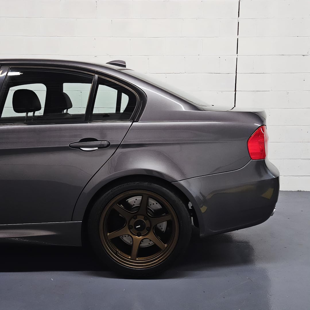 VViViD+ Ultra Gloss Candy Metallic Charcoal Grey Vinyl Car Wrap Premium Paint Replacement Film Roll with Nano Air Release Technology, Stretchable Protective Cap Liner, Self Adhesive (50ft x 5ft)