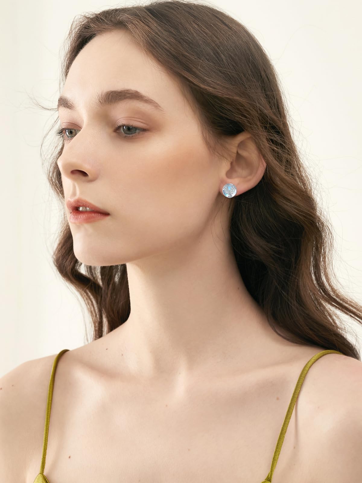 WINNICACA Elephant Stud Earrings Sterling Silver Moonstone Stud Earrings Elephant Jewelry Gifts for Women Birthday Mothers Day Gifts for Mom