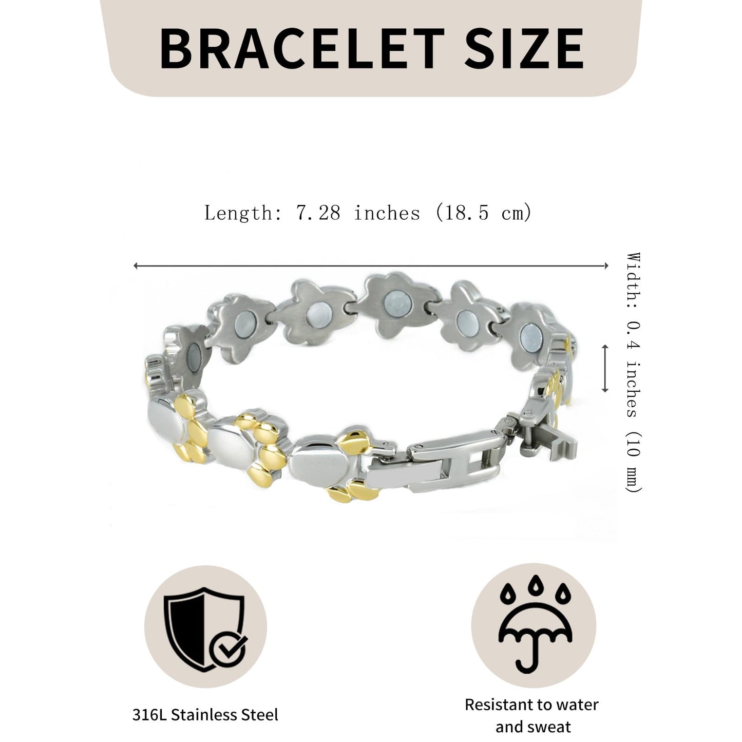 KYOSI Magnetic Bracelets for Women Dog Paw Fashion Womens Bracelet Magnet Jewelry Special Design