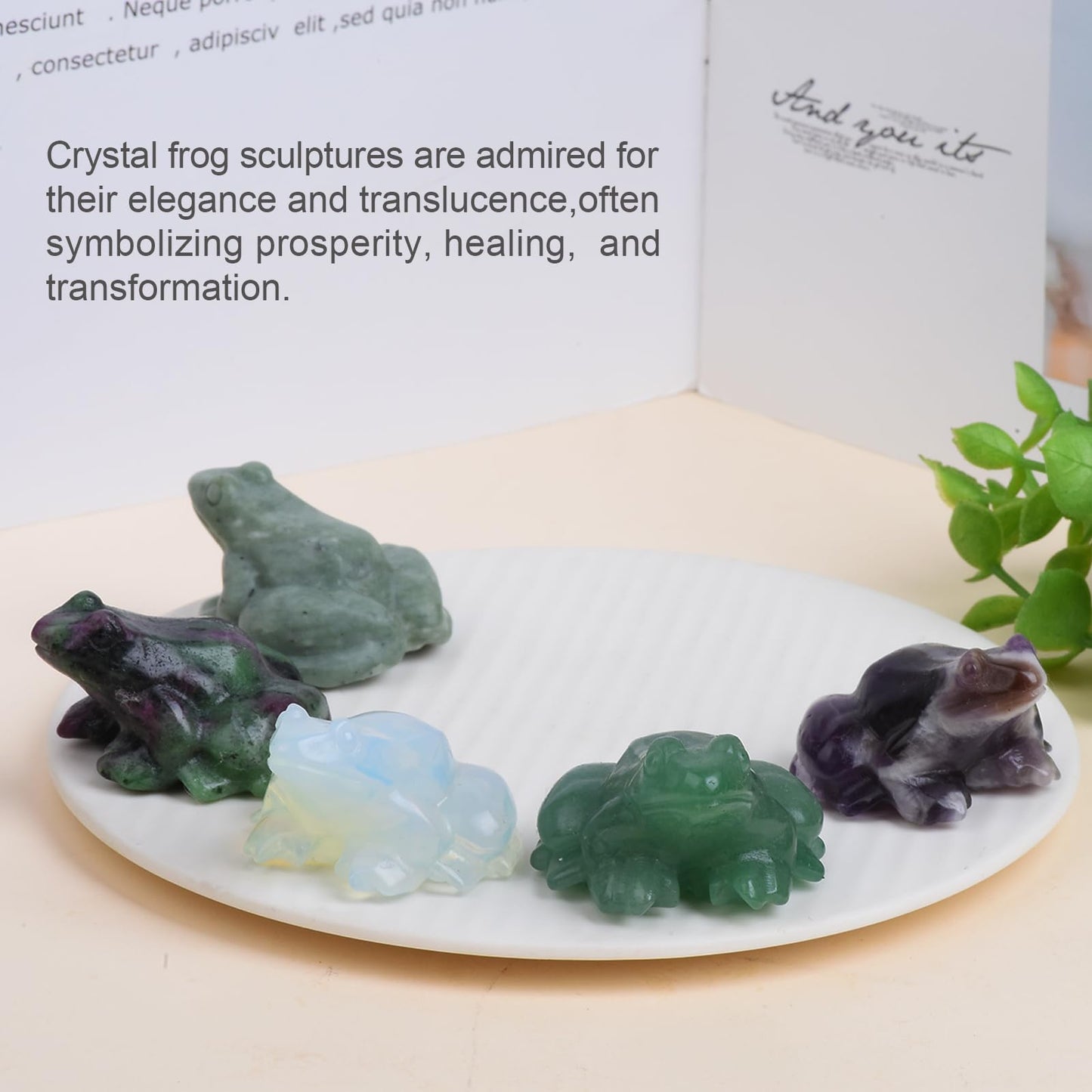 QLRSUXN 2 Inch Ruby Zoisite Frog Crystal Figurine，Frog Gifts Healing Crystal Decor，Frog Garden Statue Stone Energy Gemstones, in Bedroom Office Christmas Meditation Gifts Aquarium Decoration
