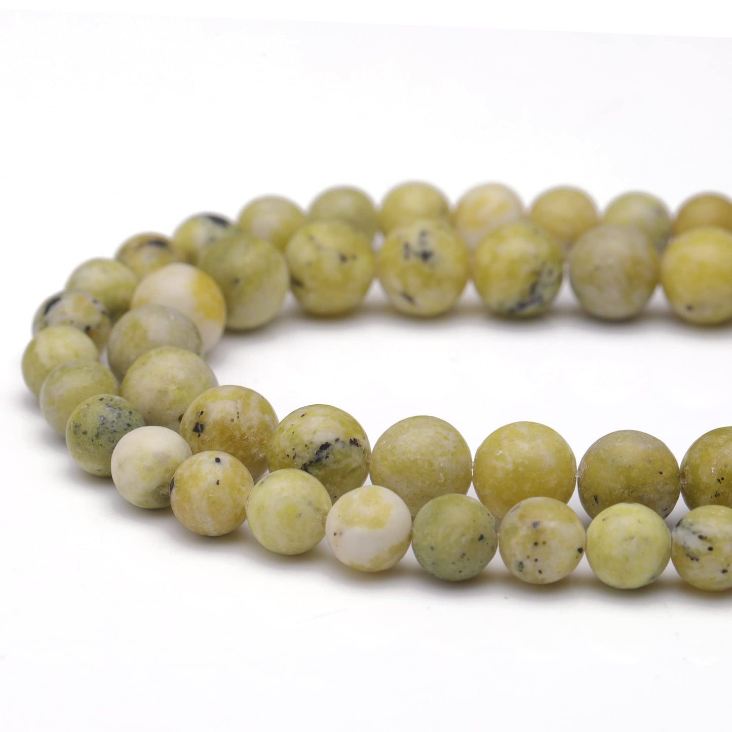 Youngbling Natural Gemstone Beads for Jewelry Making,8mm Chinese Jade Polished Round Smooth Stone Beads for Bracelet Necklace 15 Inch(Chinese Jade,8mm)