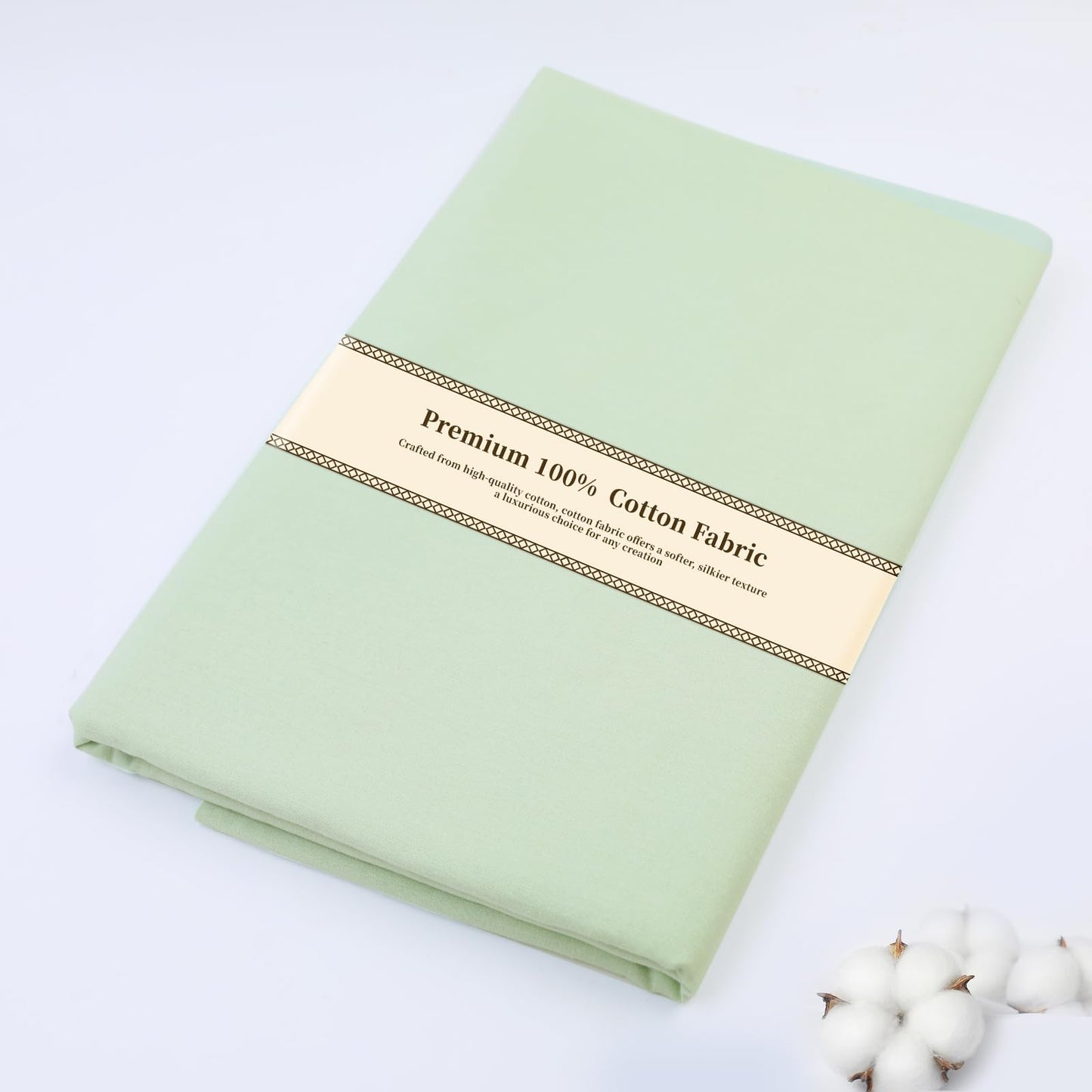 Cotton Fabric Natural Cotton Poplin Fabric by The Yard 100% Cotton, 59 Inches Wide Soft Embroidery Fabric Material for Quilting, Sewing, Crafts, Binding, Backing and Lining (Sage Green, 3 Yard)