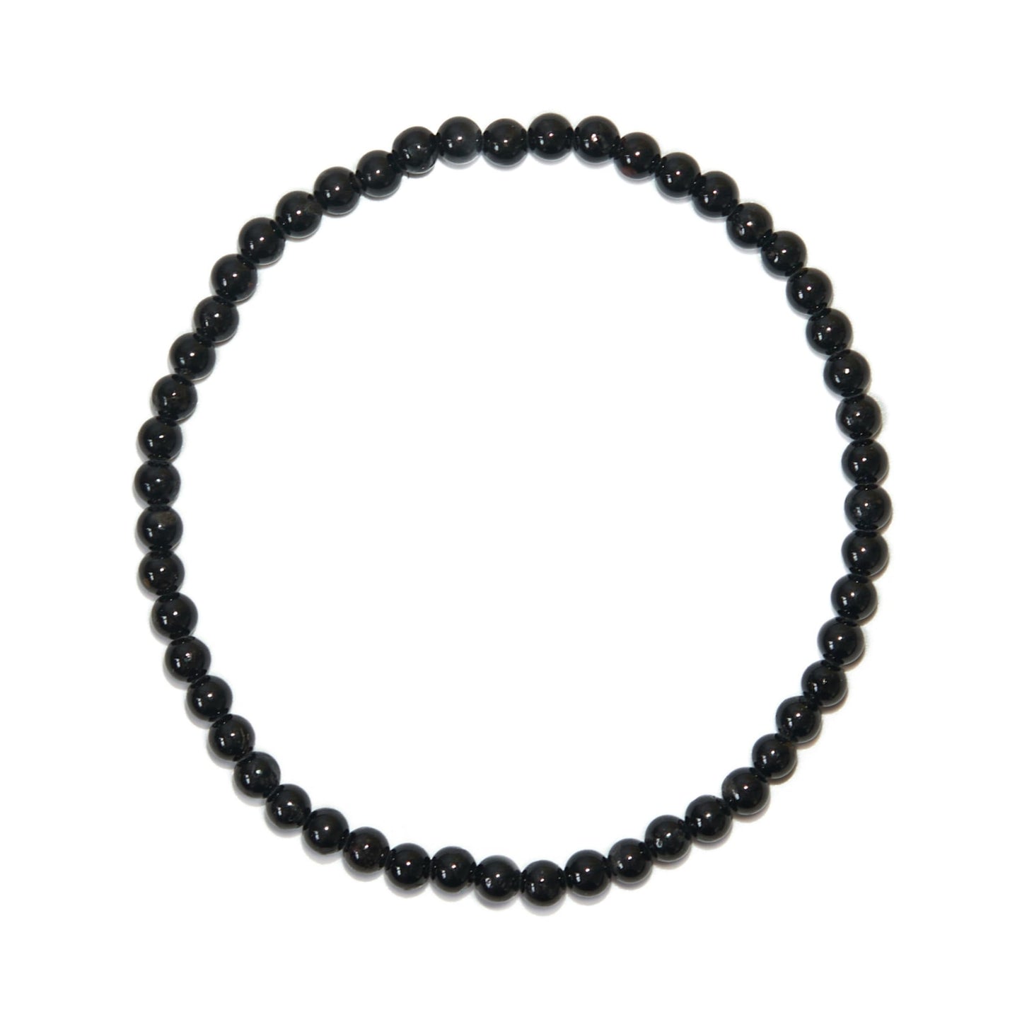 BANANE LAB Black Tourmaline Beaded Bracelet with Mystery Polished Crystal Pendant - 4mm Real Natural Gemstone Beads for Women Men - Negative Energy Protection Gift for her him - Fits 6.75" Wrist