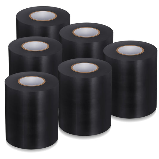Pangda 6 Pcs Wrestling Mat Tape 3 or 4 Inch Heavy Duty 7 Mil PVC Carpet Tape for Wrestling Grappling Exercise Mats Seaming Cover Gym Floor Carpet Seam(4'',Black)