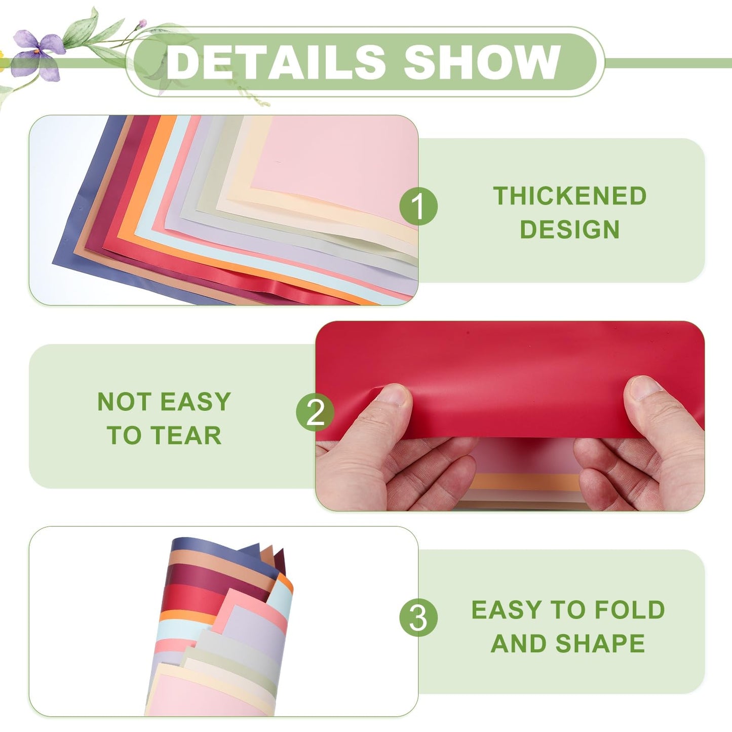 uxcell 60 Sheets Flower Wrapping Paper, 21.5" x 21.5" Waterproof Floral Bouquet Wrapping Papers Florist Supplies for Wedding Party Gift Packaging DIY Crafts, Burgundy