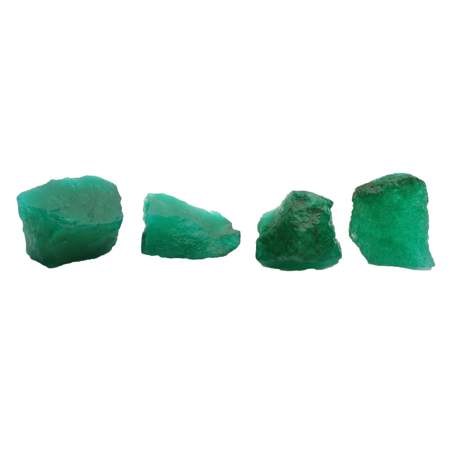 GEMHUB Gemstone For Jewelry 35.00 Ct Natural Rock Rough Raw Green Emerald Loose Gemstone for Jewelry Making Lot of 4 Pcs