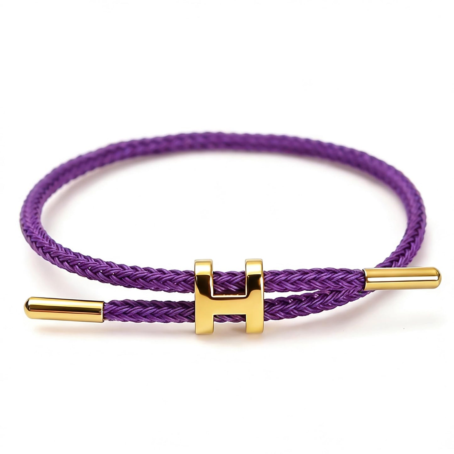 PPbuky Steel Bracelet Link, Adjustable H-shape Wire Rope Bracelet, Lucky Jewelry with Titanium Buckle for Birthday, Valentine's, Graduation, Fashion Gift for Women, Men, Lovers, Friends, Purple