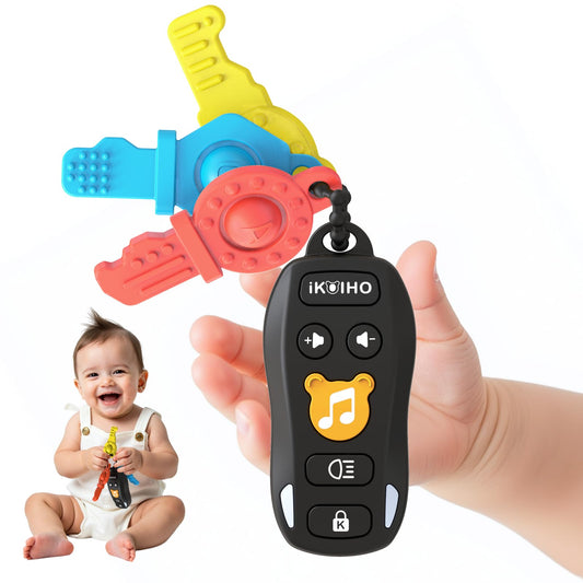 Baby Toy Car Keys - Baby Keys Toy Pretend Play with Sounds & Lights Interactive Musical Sensory Learning Toys Gifts for 1 Year Old Boys Girls Infant Toddlers Kid Age 6+ Months