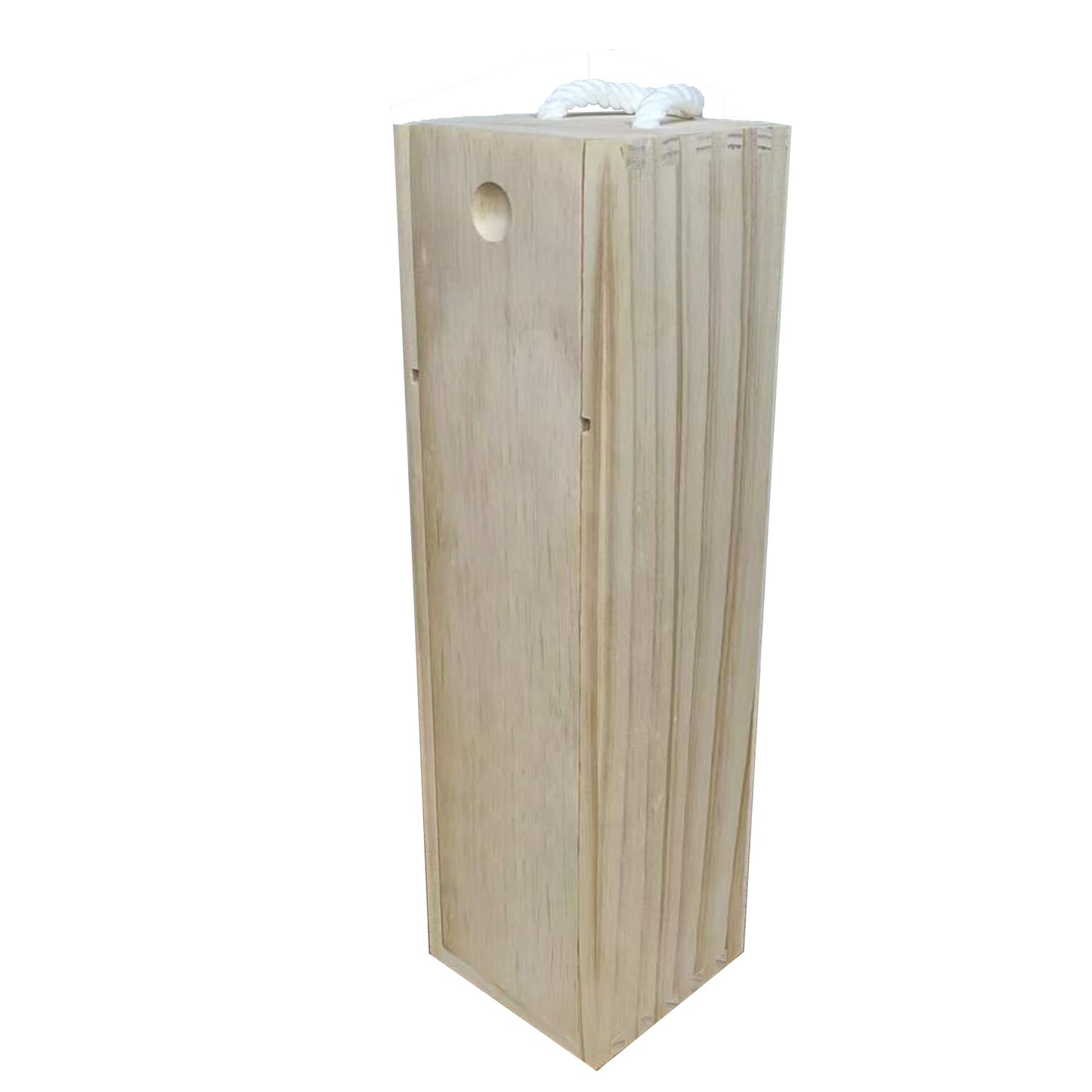 ARTAWEIN Premium DIY Wooden Wine Box - Ideal for 750ml Storage & Shipping with Single Bottle Holder and Rope Carry Handle for Birthday Party, Housewarming, Wedding, Anniversary (3 pack)
