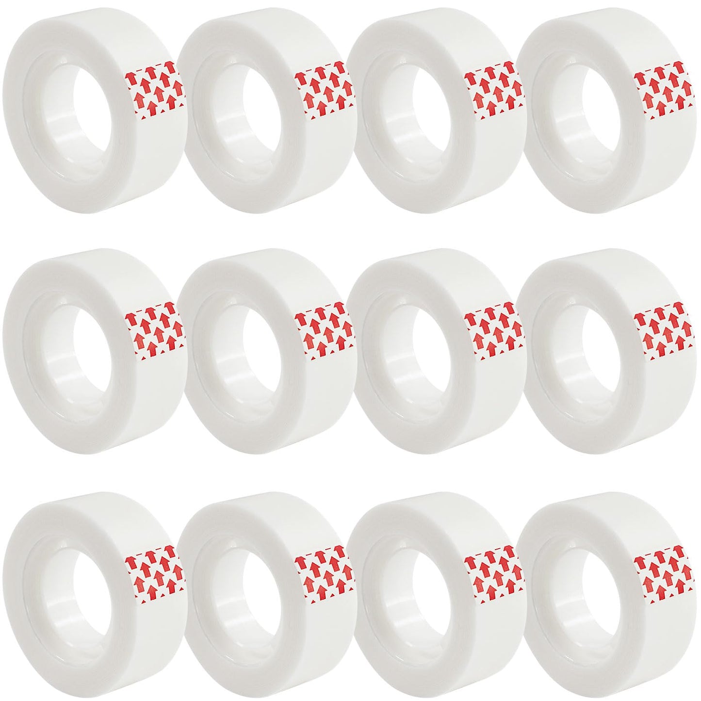 BUOFPK Invisible Tape,12 Rolls Tape Refills Bulk, Writable Tape 3/4 X 1000 Inches, Matte Transparent Tape for Dispenser, School Office Home Supplies for Labeling Gift Wrapping,Craft