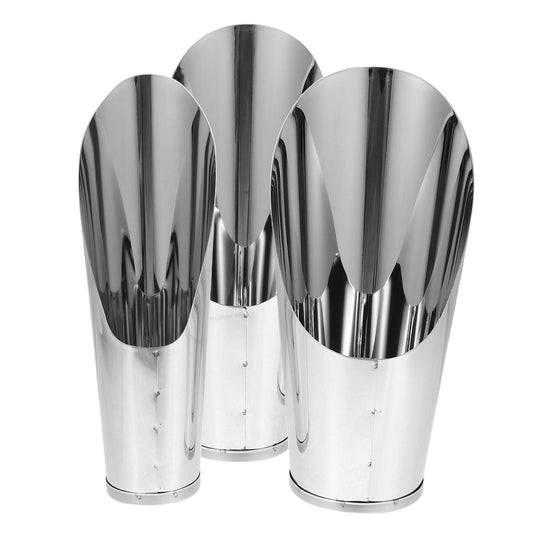 SHINYPASING 3pcs Stainless Steel Soil Scoop Set Bucket Shovel for Bonsai and Succulent Planting Gardening Hand Tools with Small, Medium, Large Cups for Potting and Transplanting