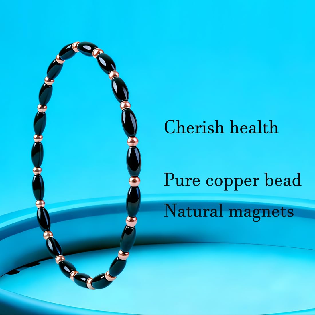 Drkao Copper Magnetic Therapy Anklet for Women Men, Copper Anklets Magnet Anklets, Easter Gift for Lover, Best Friends, Boss, Pulsera De Cobre Para Mujer for Parents For Mother 2 Pack