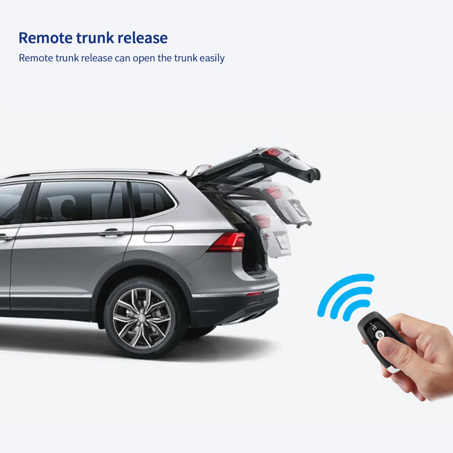 EASYGUARD EC002-F02-NFC-NS Passive Keyless Entry car Alarm Rolling Code with PKE Remote Starter with Passive keyless Entry Push Start Button NFC Lock Unlock（with Shock Sensor）