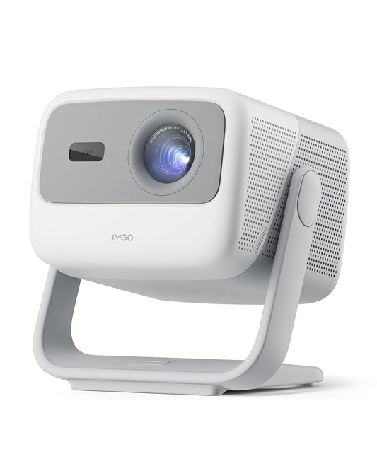 JMGO N1 Portable Projector 1080P FHD, 4K Supported, 150" MALC™ Triple Laser 3D Movie Projector for Home Theater Outdoor, Gimbal Auto Image Correction, 800 Lumens, 2x5W Dynaudio Speakers, Android TV 11