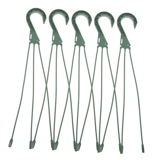 Happyyami 5Pcs Hanging Basket Chain with Hooks Versatile Wire Flower Pot Hanger for Indoor and Outdoor Planters Easy Setup Plant Hangers for Plants and Succulents