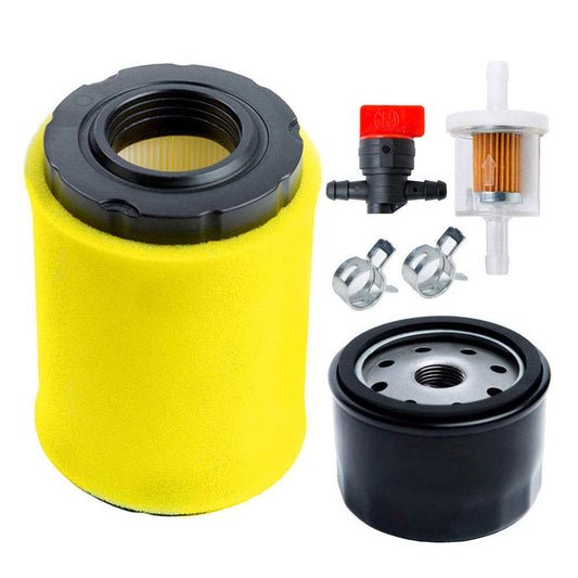 HOODELL 796031 Air Filter with Tune Up Kit, Compatible with 591334 492932 696854, John Deere D100 D110 D125 D130, Husqvarna YTH22V46, Lawn Mower Oil Filter
