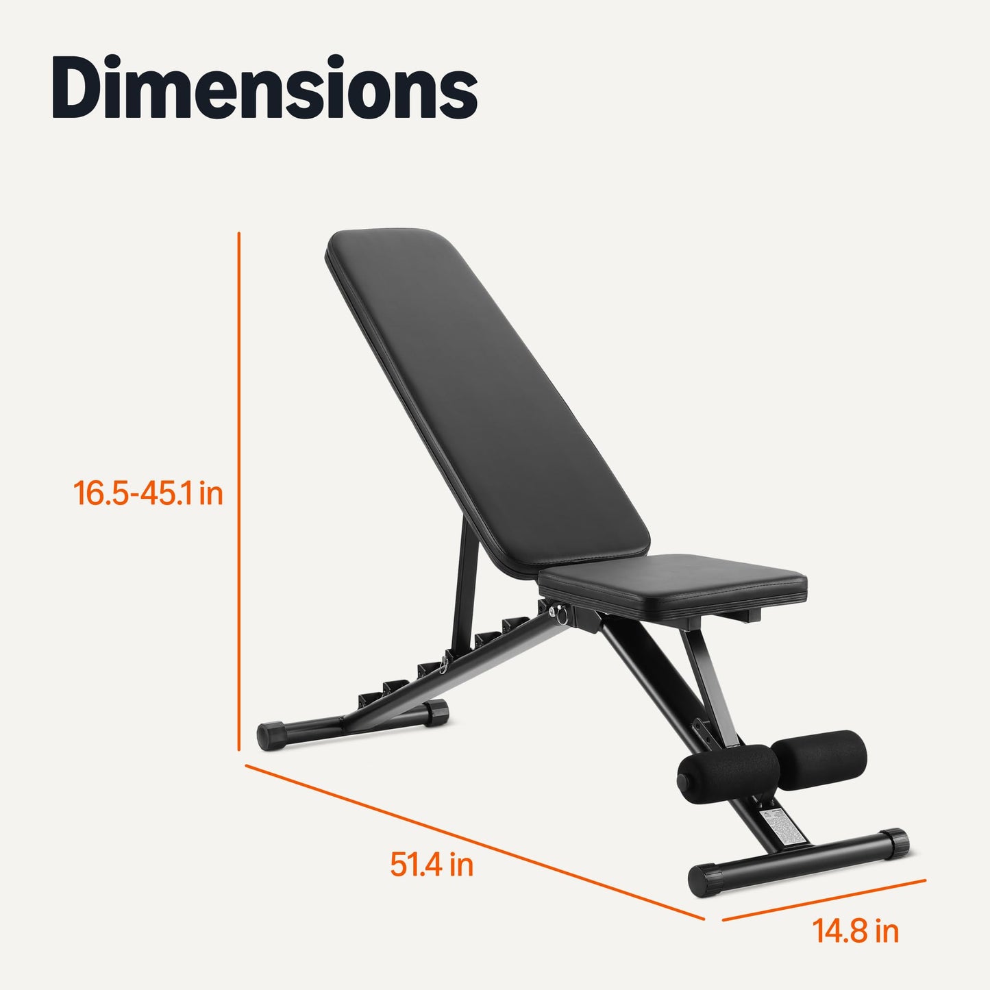 Amazon Basics Adjustable Workout Weight Bench Press, Foldable for Home Gym, Supports up to 660 Pounds, Black