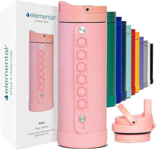 Elemental Iconic Kids 14oz, Iconic Kids 20oz, Artisan Tumbler 16oz, Commuter 40 oz Tumbler, 10 oz Tumbler - Rose