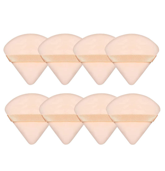 8 Pieces Triangle Powder Puff Face Soft Triangle Makeup Puff Velour Cosmetic Foundation Blender Sponge Beauty Makeup Tools