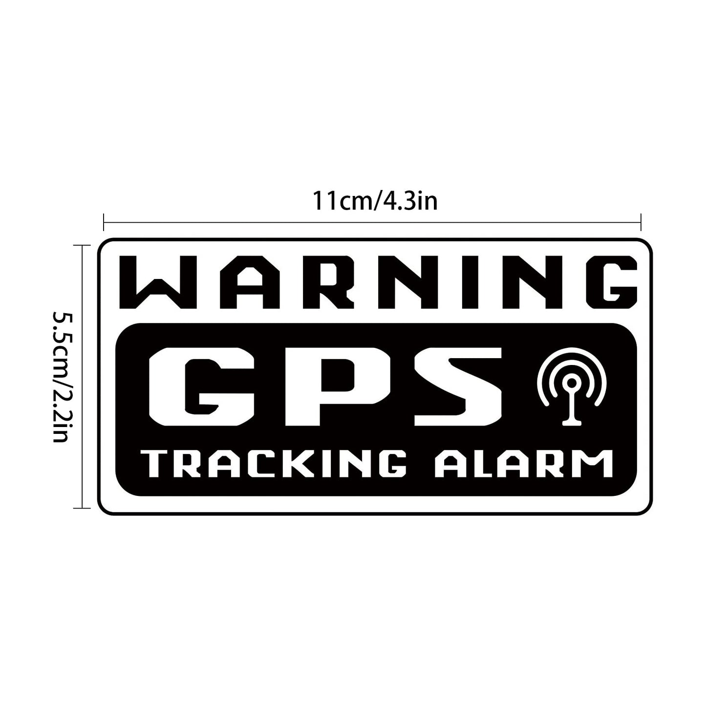 JINGIHE 10 PCS GPS Tracker Sticker, Car Alarm Security Sticker, Car Decal Anti Theft 4.72 Inch x 2.36 Inch, GPS Tracking Warning Stickers, Decals for Cars Motorcycle Bike