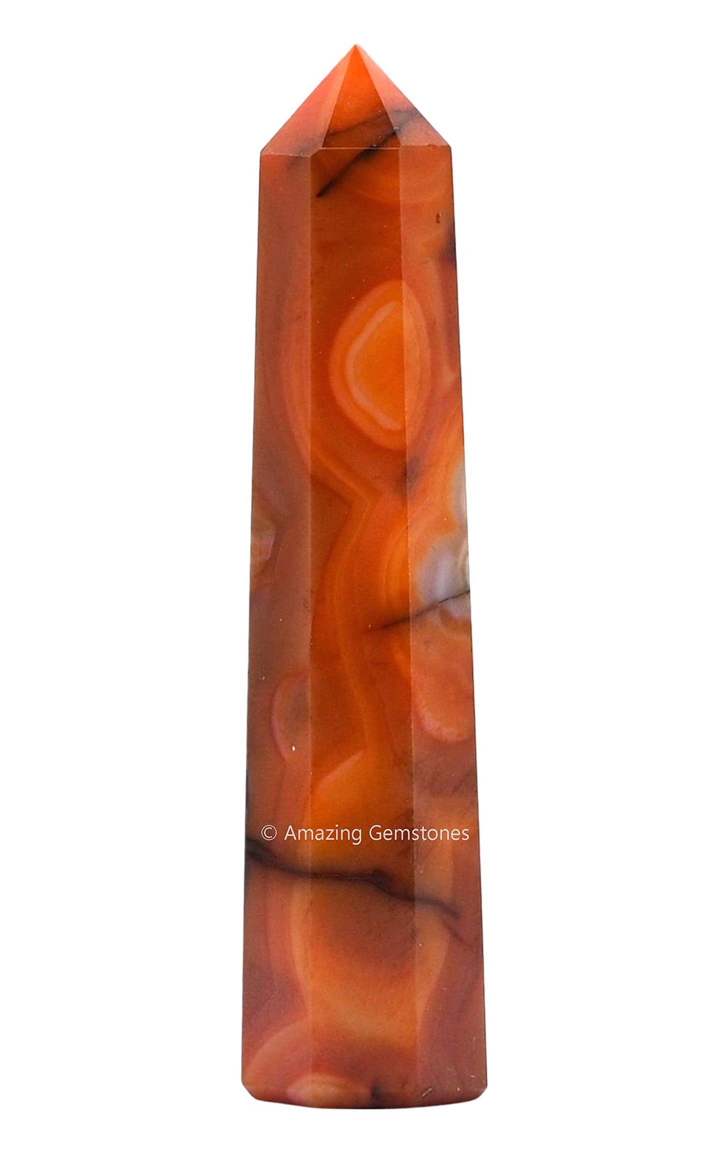 Amazing Gemstone Carnelian Crystal Towers ~ Natural Healing Crystal Point Obelisk for Reiki Healing and Crystal Grid (3" to 4" INCH)