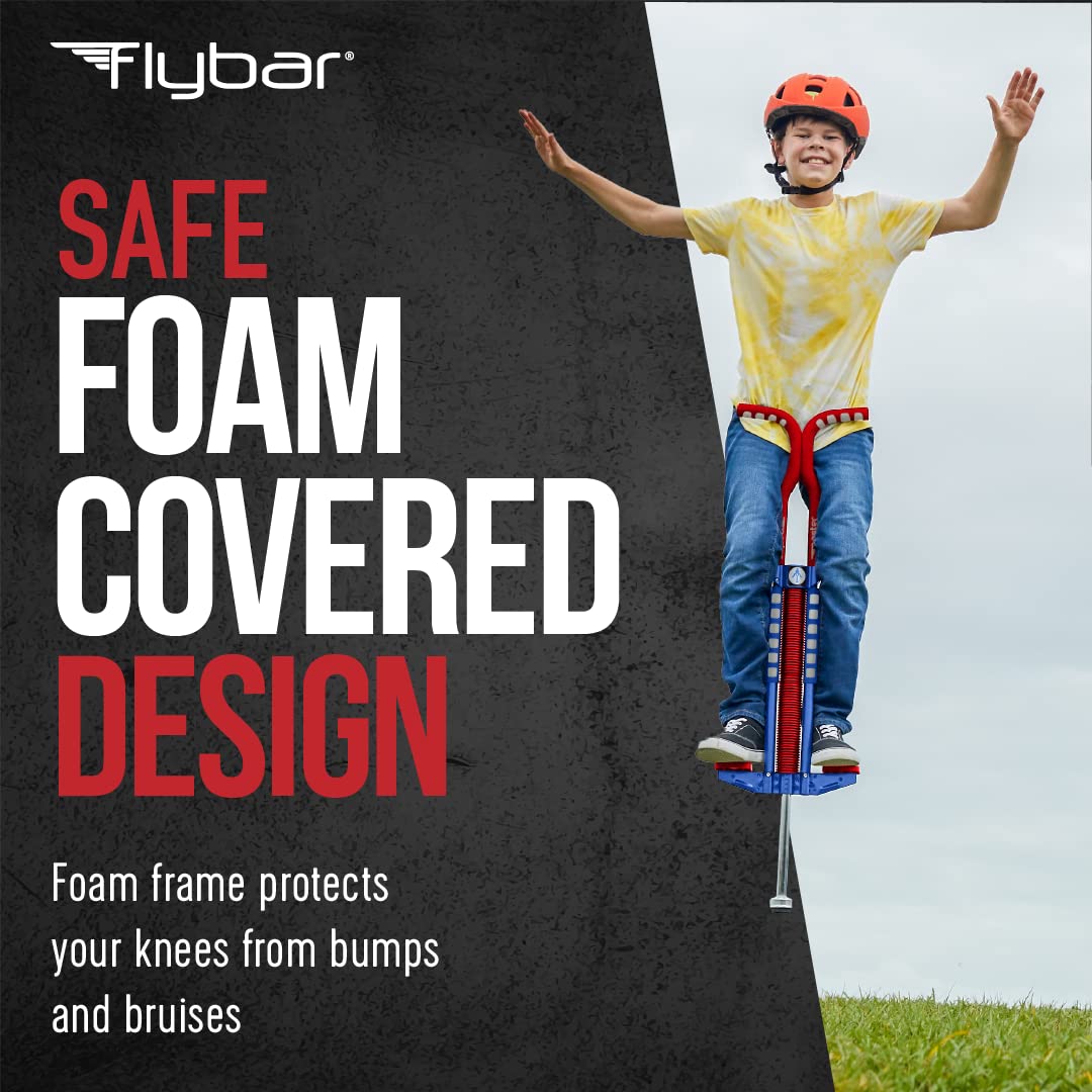 Flybar Master Pogo Stick for Kids Ages 9+, 80–160 lbs – Easy Grip Handles – Active Exercise Toy for Tweens & Teens – Outdoor Toy with Non-Slip Foot Pegs for Boys and Girls – No Assembly Needed