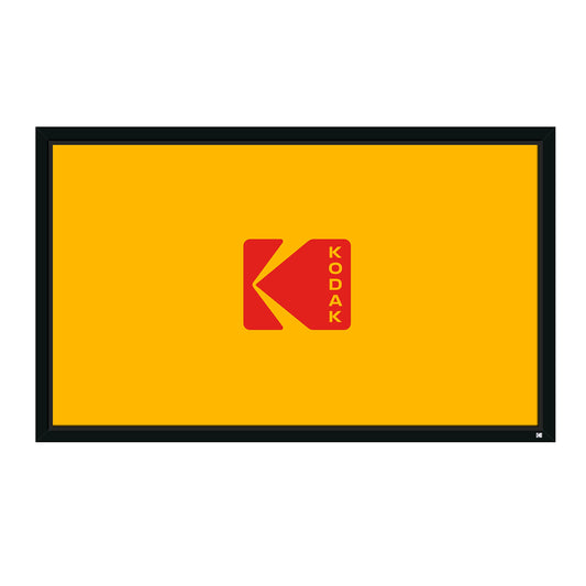 KODAK Projector Screen | 100” Fixed Frame Home Projection Screen with Black Velvet Frame, Durable PVC & Wall Mount Kit | 160° View Angle, 16:9, 1.1, Full HD 4K 8K & Active 3D Ready for Movies & Gaming