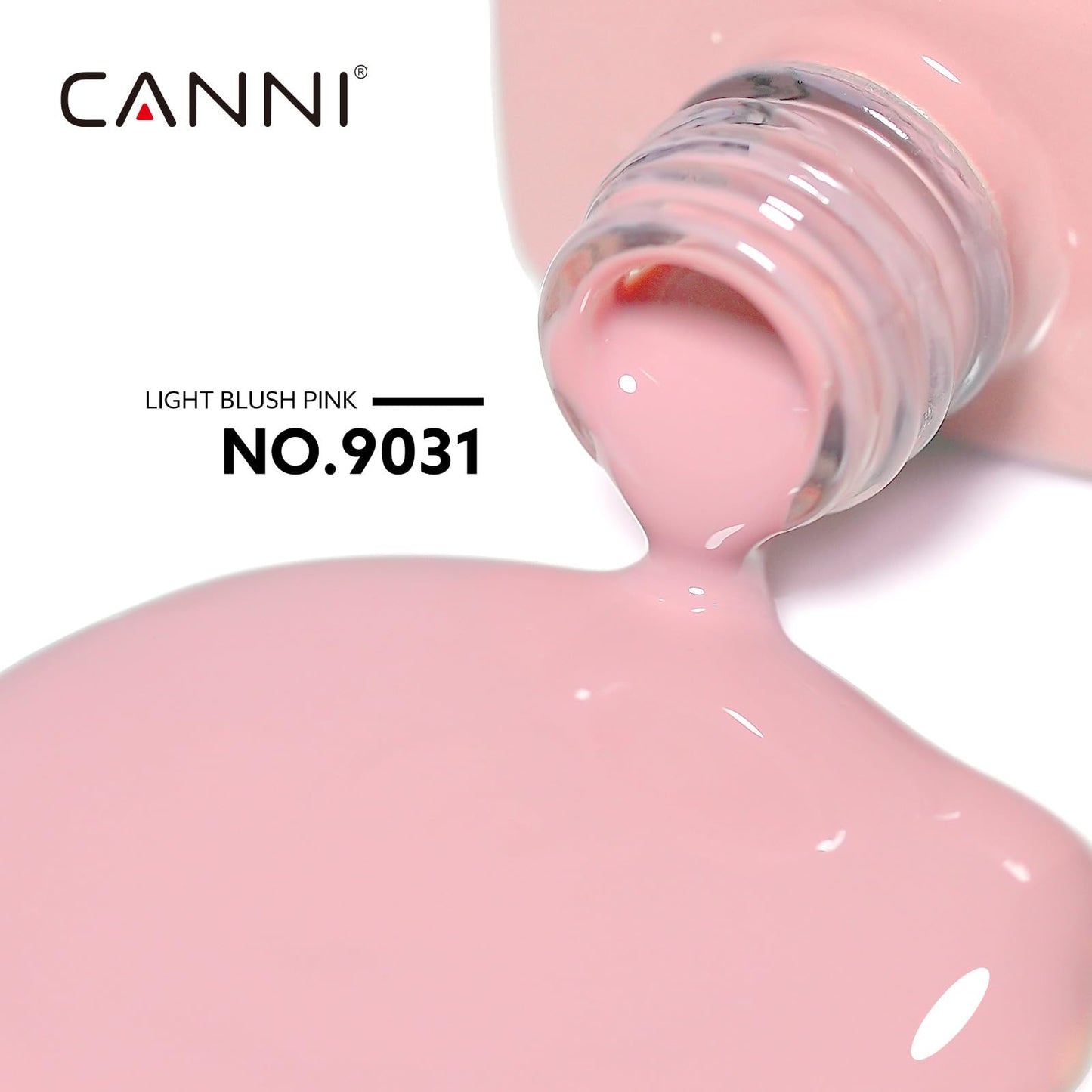 CANNI Light Pink Gel Nail Polish, 1Pcs Baby Pink Gel Polish Soft Pale Pink Color Nail Polish Gel High Gloss Soak Off U V Gel Nail French Nail Manicure Salon DIY