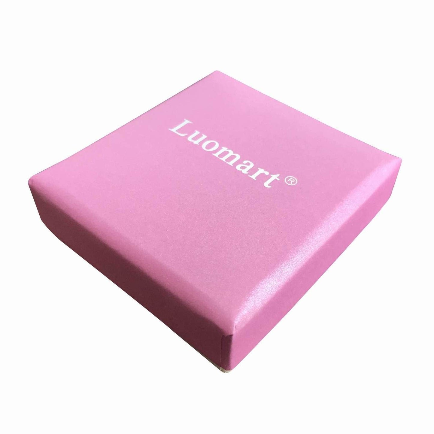 luomart Fashion Mermaid Birthstone Necklace Jewelry White Gold Plated Austrian Crystal Magic Pendant Gift (Pink)