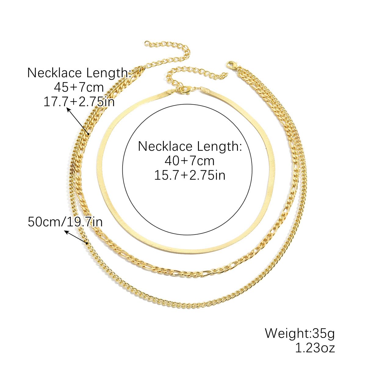 JELLYSEE Gold Necklaces for Women - 14K Gold Plated Layering Necklaces Trendy Circle Paperclip Chain Pendant Choker Necklace, Simple Diamond Cross Bow Jewelry Set Gifts for Women