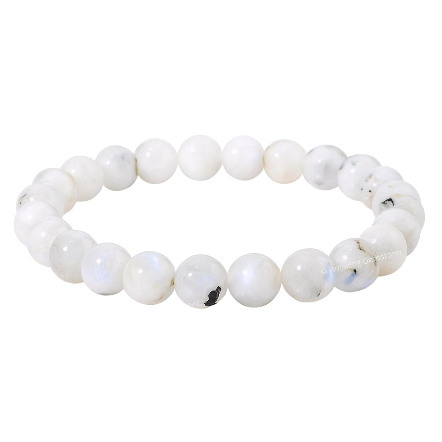 Amazing Gemstone Crystal Bracelet for Women Men's Gifts - Protection Healing Crystal Bracelet - 8mm Gemstone Beaded Stretchable Bracelet Pulseras Para Hombres Mujer Stocking Stuffers Mothers Day Gift (Rainbow Moonstone)