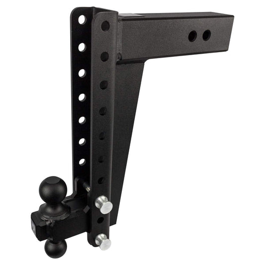 BulletProof Hitches - 3.0" Adjustable Heavy Duty Trailer Hitch (22,000 lb. Rating) - 14" Drop/Rise Trailer Hitch with 2" & 2-5/16" Dual Ball - Powder Coat, Solid Steel, Corrosion-Resistant
