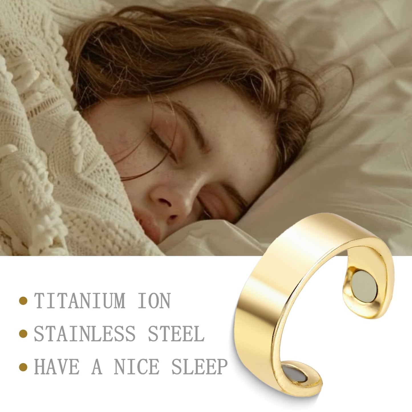 LIU JUN Rings for Women, Magtherapy Lymphatic Drainage Titanium Ion Rings Lymph Nodes Acupuncture Therapy Open Olux Ring For Women Men Health Jewelry Gifts (silver)