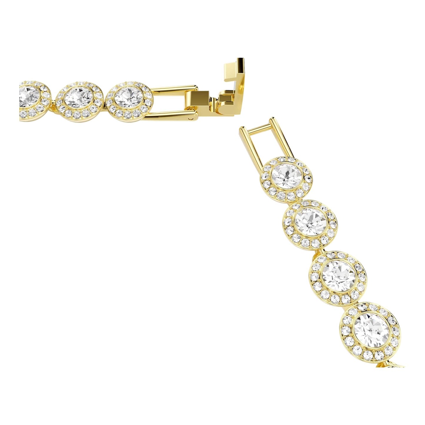 Swarovski Una Angelic set, Set (3), Round cut, Clear, Gold-tone Finish
