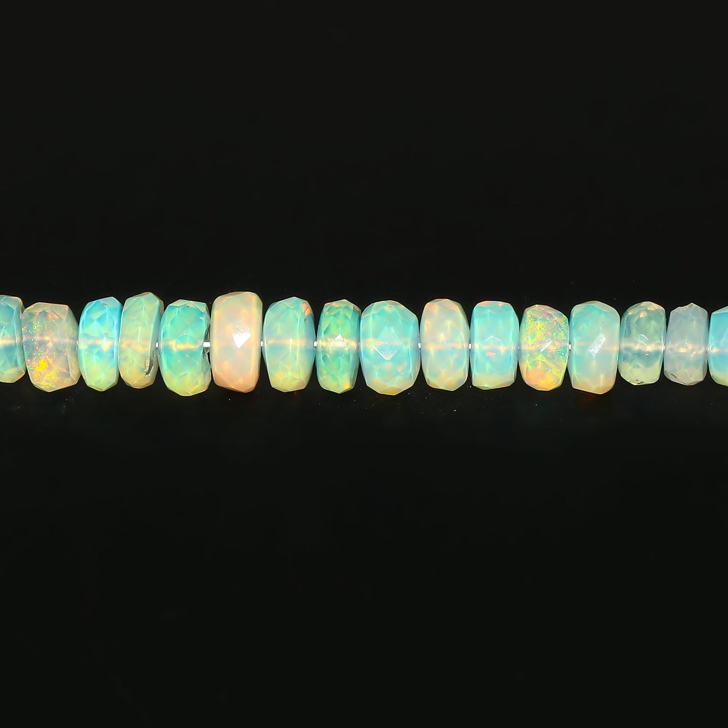 CRYSTALINES Natural Ethiopian Opal Gemstone Bracelet, 14K Gold Plated, Handmade Jewelry, Chakra Healing Crystals, Adjustable Chain, October Birthstone, Opal Stones, Gifts for Women, 8inch