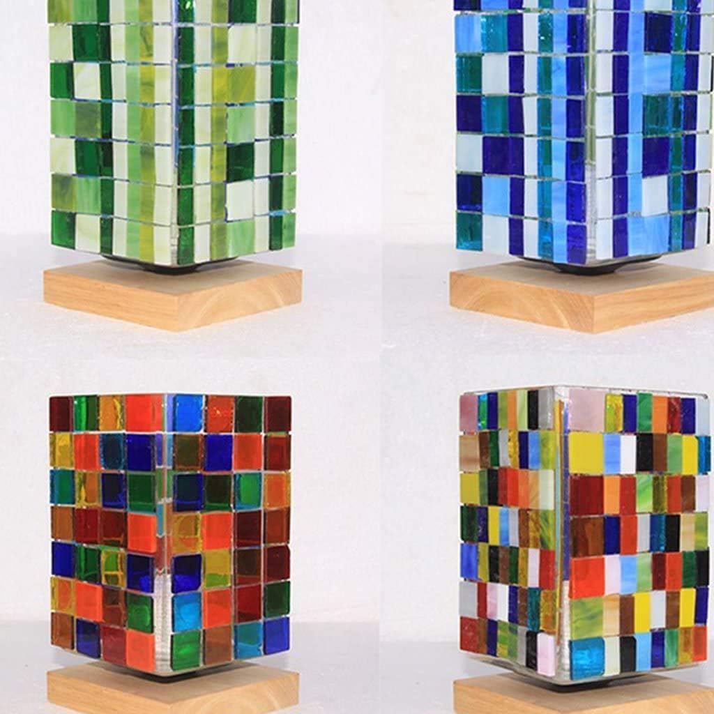 1.57" x 0.4" Rectangular Iridescent Stained Glass Strip, 7oz Glass Mosaic Tiles for DIY Crafts,Plates,Picture Frames,Flower Pots,Handmade Jewelry and More Mosaic Decorative (Iridescent Green)