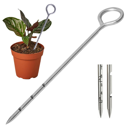 Soil Probe 10 Inches Moisture Meter for Plants, Soil Moisture Sampler with Dual Scale Markings, House Plant Water Monitor No Batteries Required