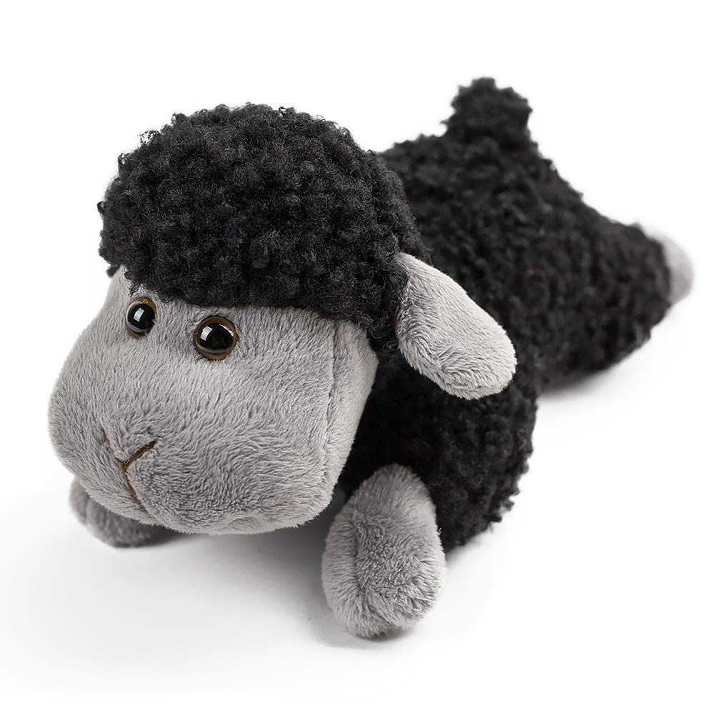 FRANKIEZHOU Sheep Stuffed Animal Lamb Plush Decorations 3Pcs (Sitting, Standing, Kneeling) Black Sheep Toys Gift for Kids Little Girl/Boy