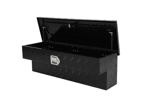 Minseter Black Aluminum 36 Inch Side Mount Tool Box, Side Truck Box with Paddle Latch