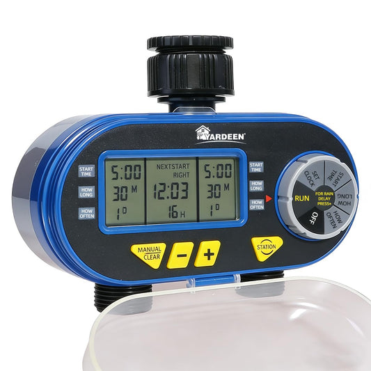 Sprinkler Timer,Outdoor Water Timer for Garden Hose, Programmable with Rain Dela Garden Electronic Irrigation Controller System Color Blue